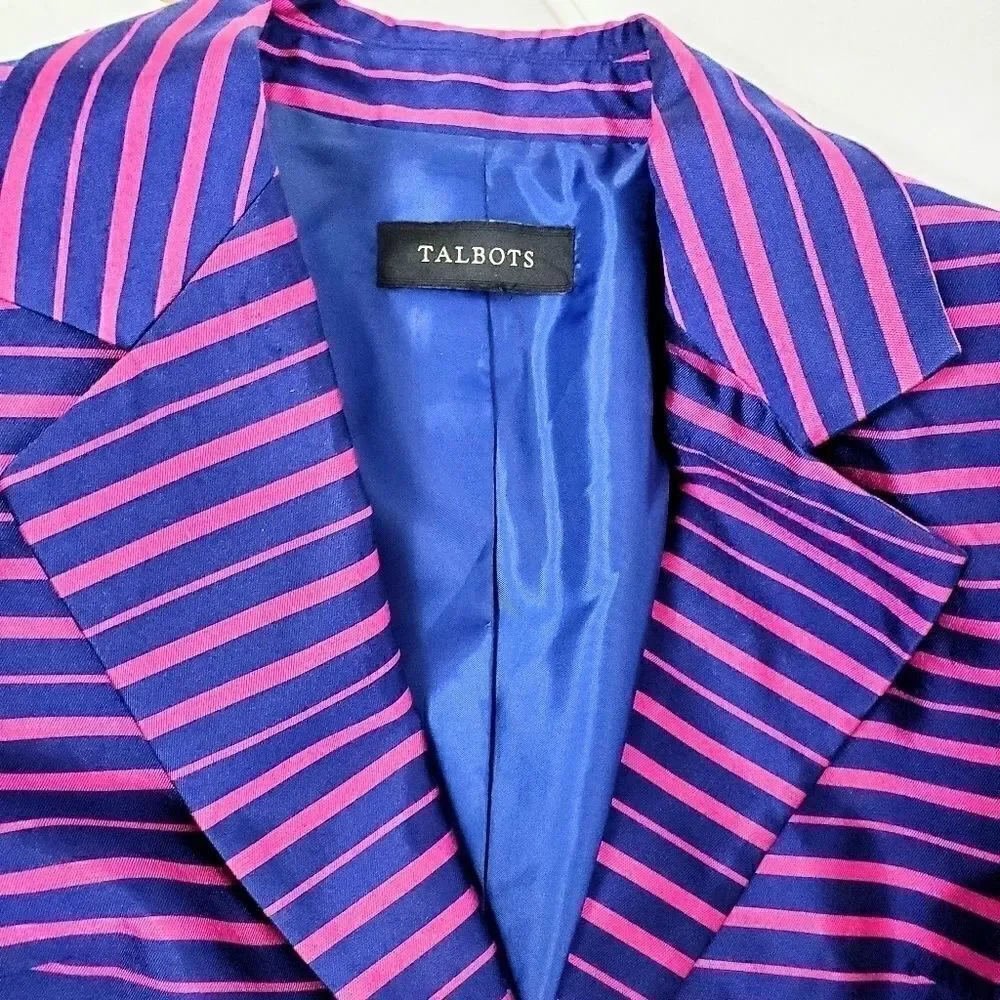 Talbots Silk Grace Doupioni Blazer Jacket